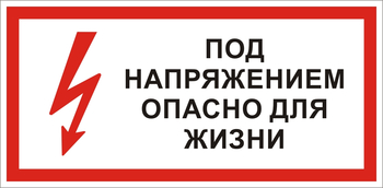 S28 Под напряжением. опасно для жизни - Знаки безопасности - Знаки по электробезопасности - Магазин охраны труда ИЗО Стиль